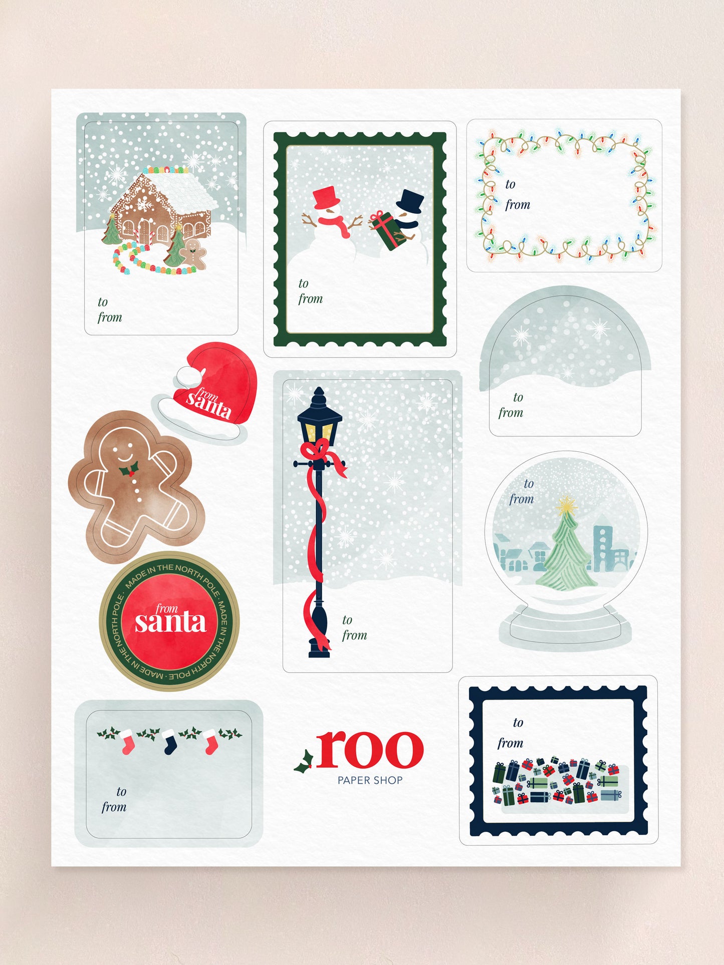 Christmas To / From Stickers