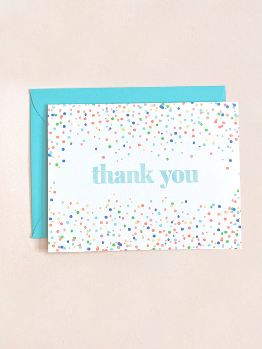 Confetti Thank You Card